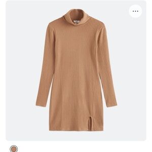 Socialite Camel Ribbed Turtleneck Sweater